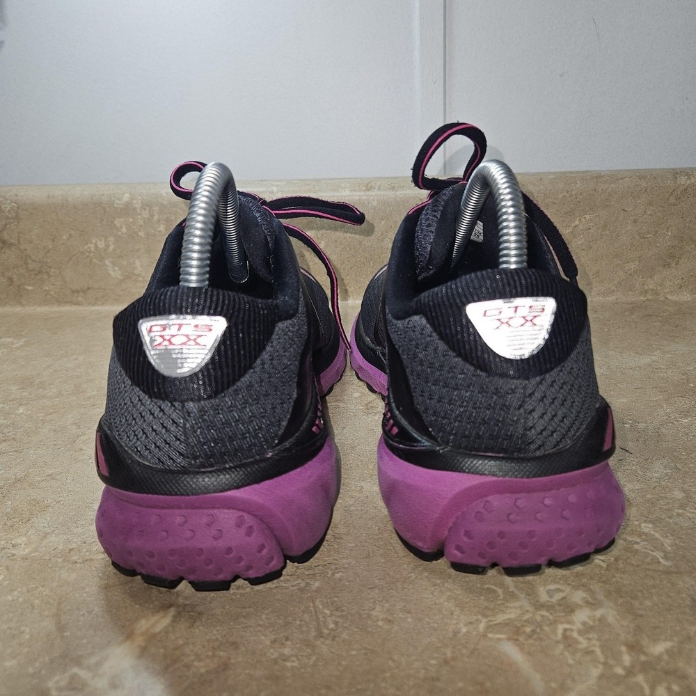 Brooks Adrenaline GTS 20 Shoes Women 8 Black Pink Running Sneakers Support - Picture 6 of 12